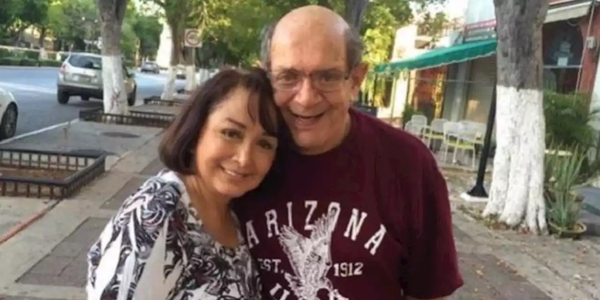 Maria Antonieta de las Nieves, a Chiquinha, ao lado do seu falecido marido, Gabriel Fernandez