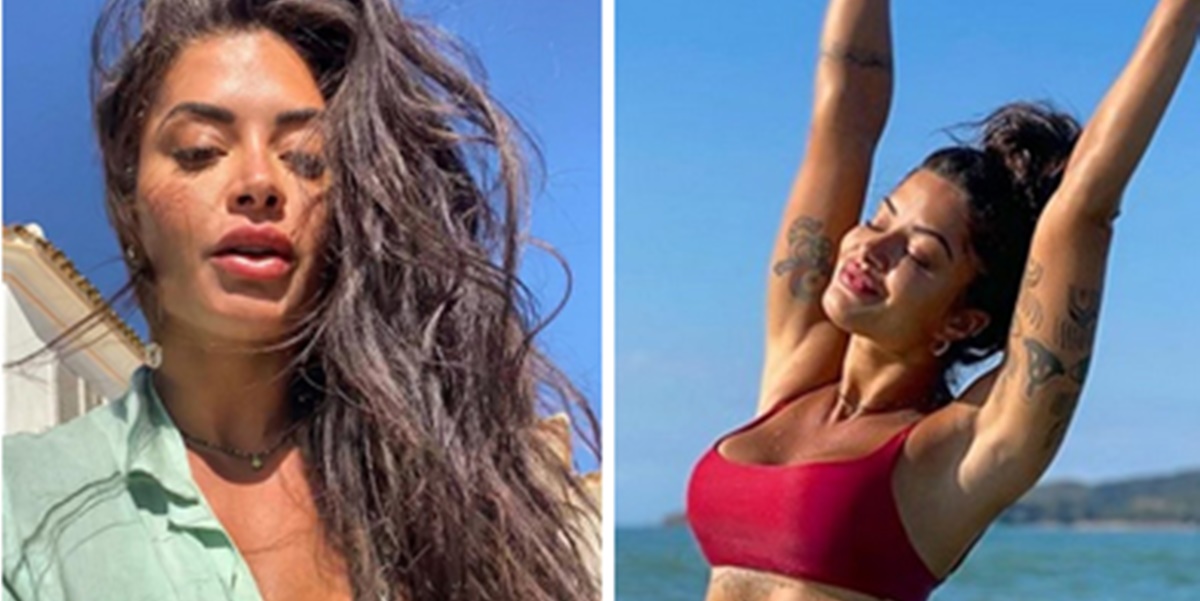 Clique Ousado: Aline Riscado apareceu em fotos ousadas no Instagram (Foto: Montagem/TV Foco)
