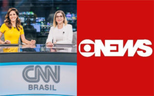 CNN Brasil divulgou imagens da GloboNews ao vivo (Foto: Divulgação)