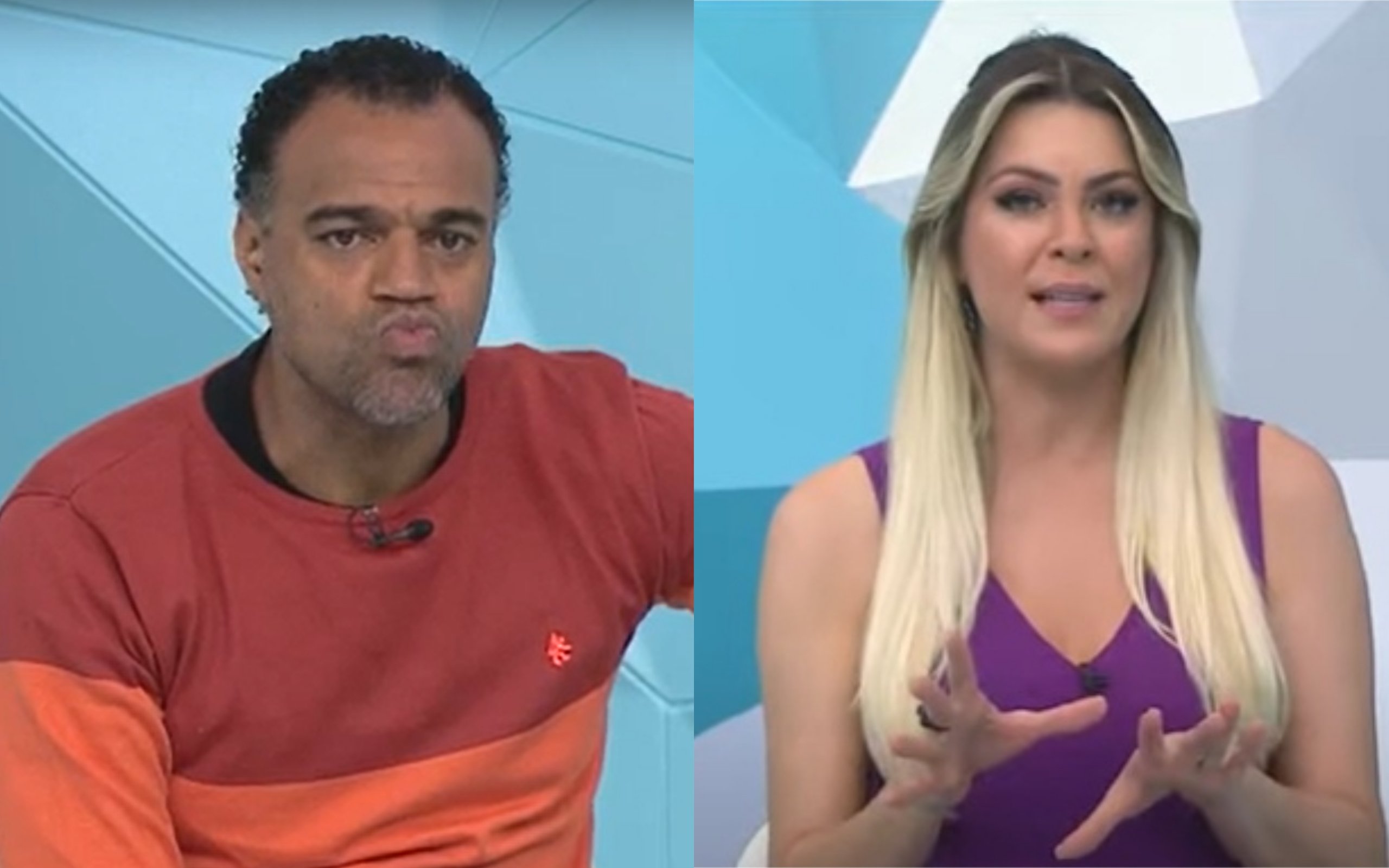 Denílson se revoltou com Renata Fan no Jogo Aberto band (Foto: Divulgação)