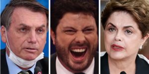 Jair Bolsonaro, Danilo Gentili e Dilma Rousseff (Foto: Montagem/TV Foco)