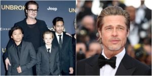 Brad Pitt não fala com dois dos seus filhos. (Foto: Montagem/Reprodução)