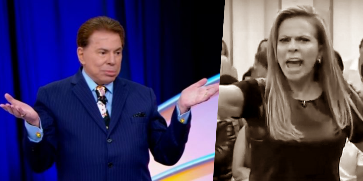 Silvio Santos e Christina Rocha do Casos de Família (Foto: Montagem)