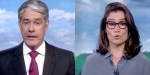 William Bonner e Renata Vasconcellos falaram sobre o contágio de Jair Bolsonaro pelo coronavírus (Foto: Reprodução)
