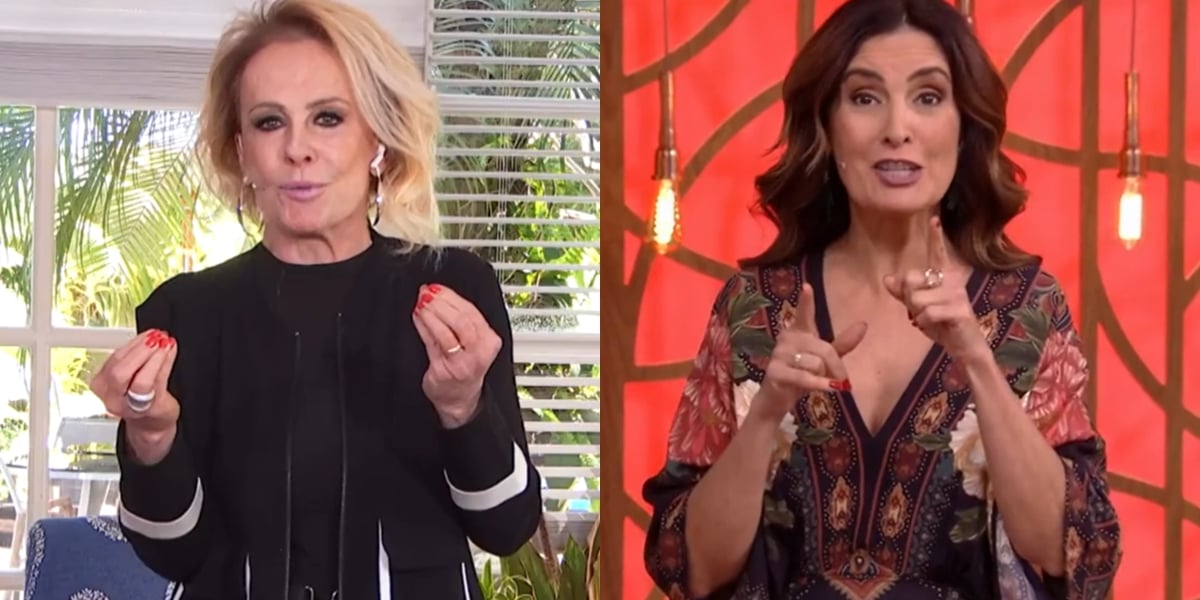 Ana Maria Braga e Fátima Bernardes durante o Encontro; com quadro de receitas, loira tem anúncios mais caros na Globo (Foto: Reprodução/Globo)