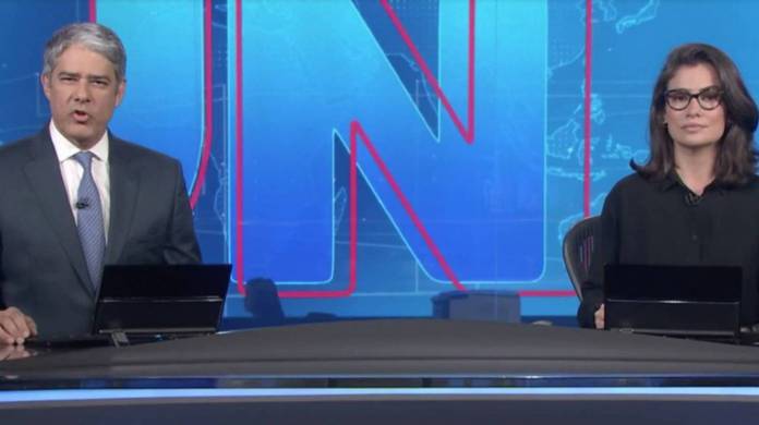 William Bonner e Renata Vasconcellos no Jornal Nacional - Foto: Reprodução