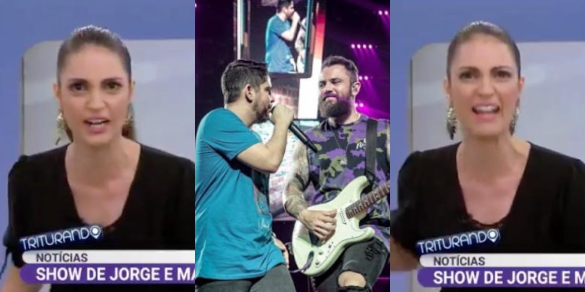 Chris Flores detonou as pessoas que compareceram ao show de Jorge e Mateus (Fotos: Reprodução/SBT/Divulgação)