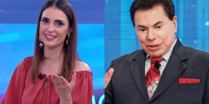 Silvio Santos e Chris Flores: dono do SBT tem apresentadora como profissional de confiança (Foto: Reprodução/SBT)