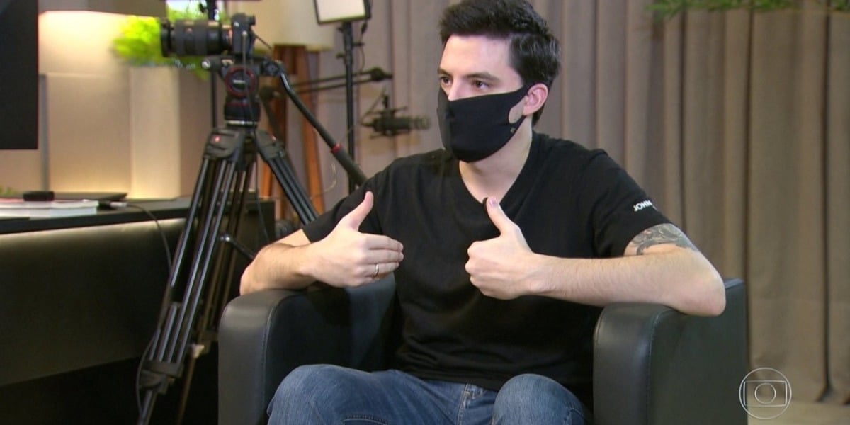 Felipe Neto deu entrevista ao Jornal Nacional (Foto: Reprodução/TV Globo)