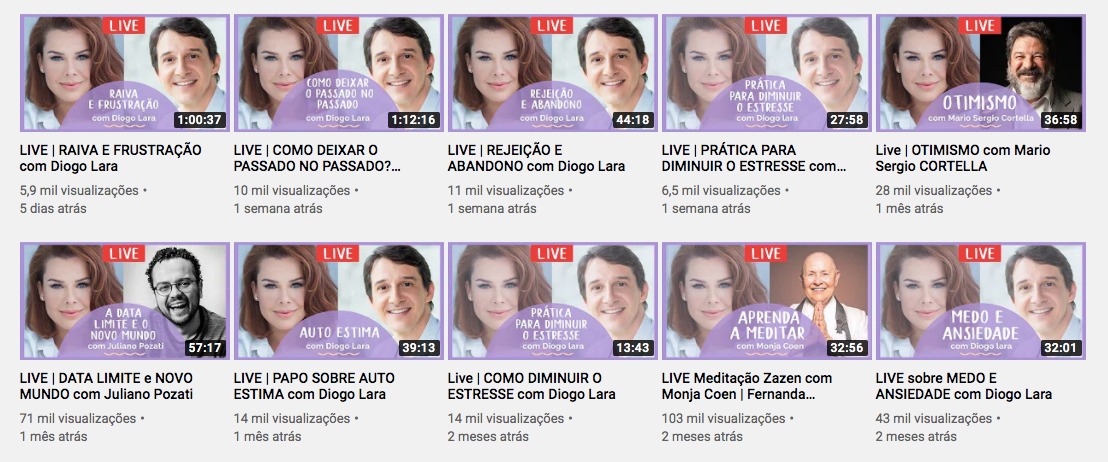 Vídeos no canal de Fernanda Souza (Foto: reprodução/Youtube)