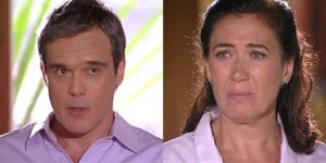 René (Dalton Vigh) arrasa Griselda (Lilia Cabral) ao informar que voltará a morar com a ex-mulher em Fina Estampa (Foto: Reprodução/Globo)