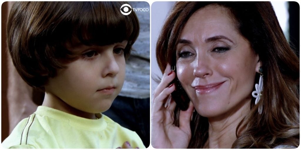 Fotomontagem dos personagens Quinzinho e Tereza Cristina da novela Fina Estampa
