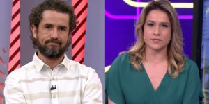 Felipe Andreoli no Globo Esporte e Fernanda Gentil no Se Joga; programas correm risco de sair do ar (Foto: Reprodução/Globo)