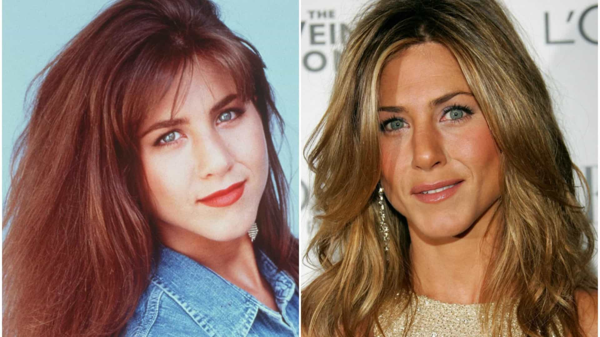 Jennifer Aniston antes e depois da fama (Foto: Reprodução)