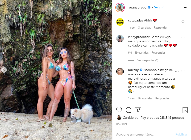 Lauana Prado e a namorada gata,  Verônica Schulz Ribeiro (Foto: Reprodução/ Instagram)