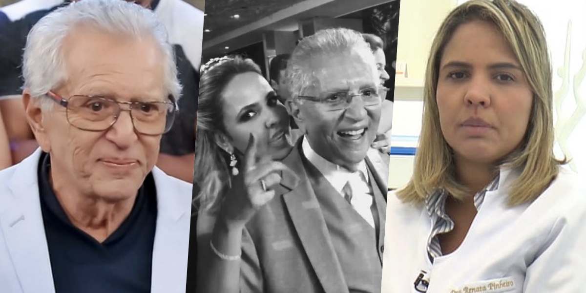 Renata Domingues, esposa de Carlos Alberto, está sofrendo com dor do luto (Foto: montagem)