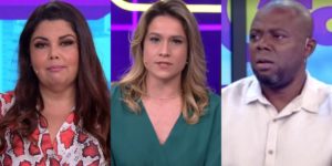 Fabiana Karla, Fernanda Gentil e Érico Brás no comando do Se Joga; programa segue fora do ar (Foto: Reprodução/Globo)