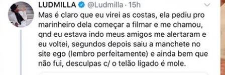 Tuíte feito por Ludmilla (Foto: Reprodução)