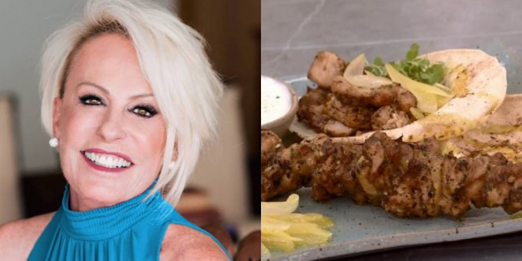 Ana Maria Braga ensina fazer kebab de frango no espeto com molho de laranja no Encontro (Foto: Reprodução)