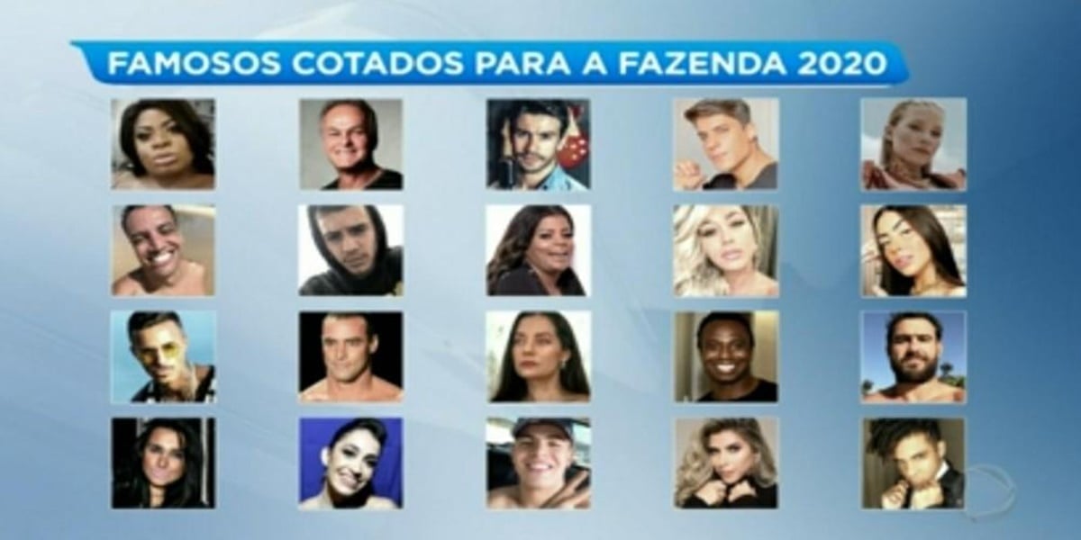 Lista de possíveis participantes de A Fazenda 12 divulgada por Fabíola Reipert (Foto: Reprodução)