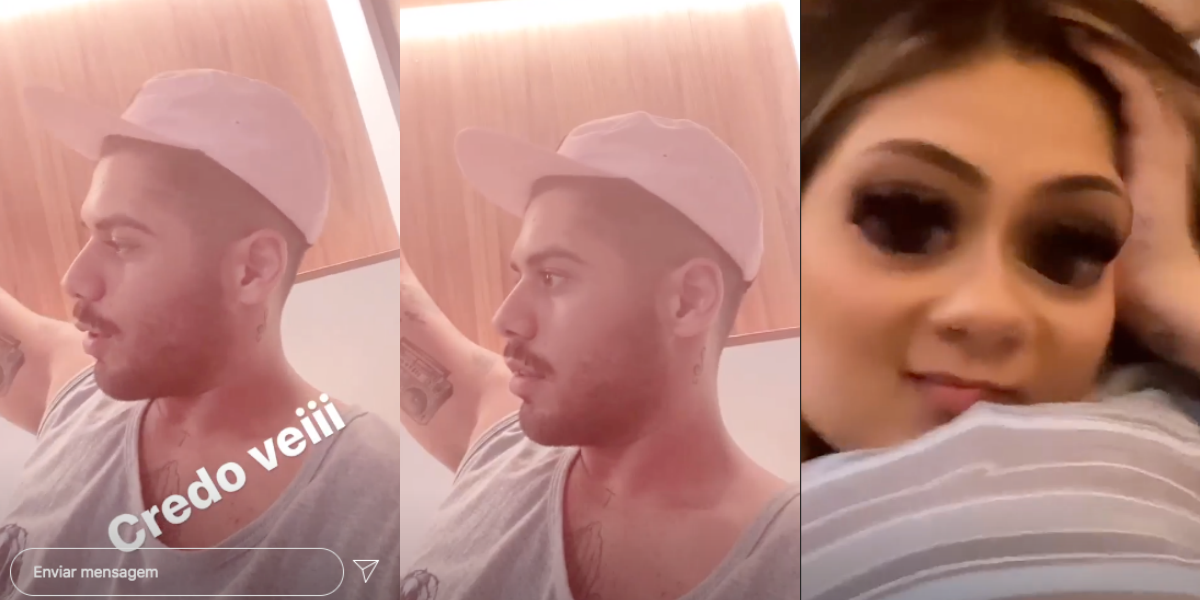 Zé Felipe e Virgínia Fonseca no Instagram Stories (Foto: Montagem)