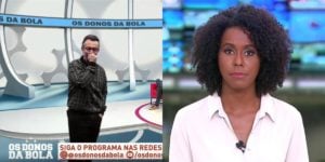 Os Donos da Bola e Jornal Hoje foram destaques de audiência (Foto: Reprodução/Band/TV Globo)