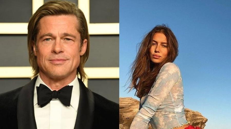 Brad Pitt e Nicole Poturalski (Foto: Reprodução)