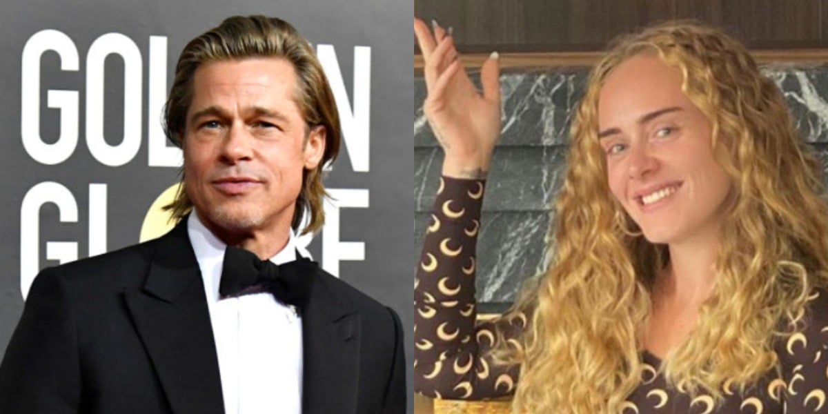 Brad Pitt e Adele (Foto: Reprodução)