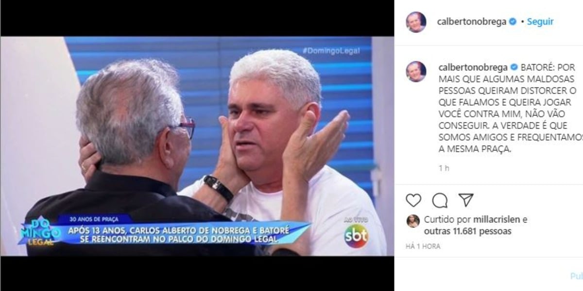 Carlos Alberto de Nóbrega fez desabafo (Foto: Reprodução/Instagram)