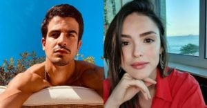 Enzo Celulari e Isabelle Drummond surgiram juntos em restaurante do Rio de Janeiro (Foto: Reprodução)