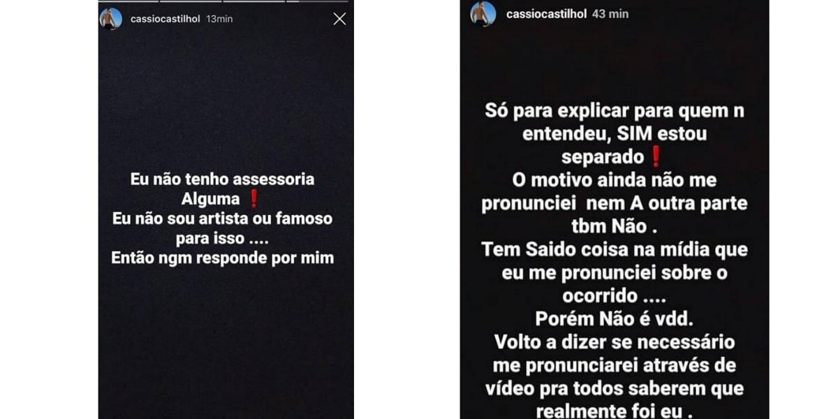 Ex-marido de Perlla se pronuncia em redes sociais sobre fim do casamento (Foto: Reprodução/Instagram)