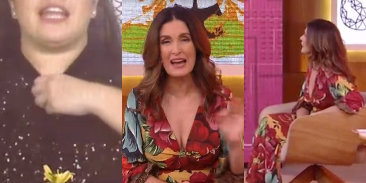 Fátima Bernardes ficou chocada com homenagem (Foto: Reprodução/TV Globo)