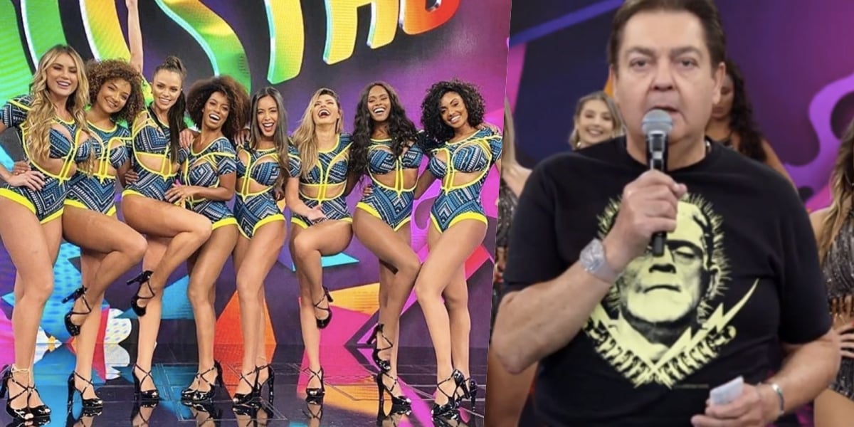 Faustão detém de um grande time de bailarinas (Foto: montagem)