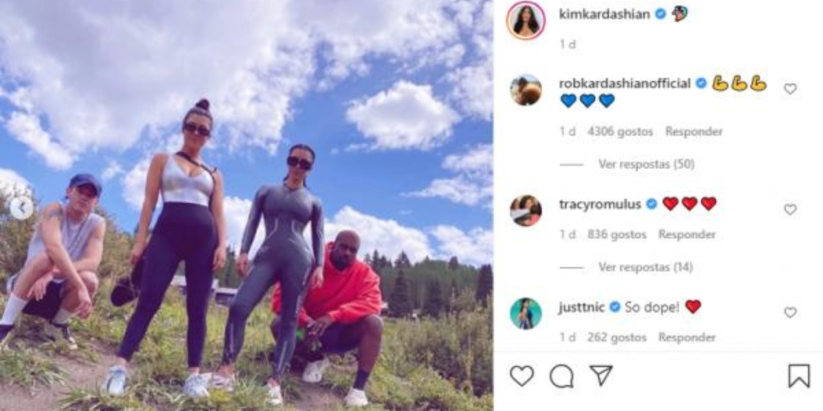 Foto compartilhada por Kim Kardashian (Foto: Reprodução)