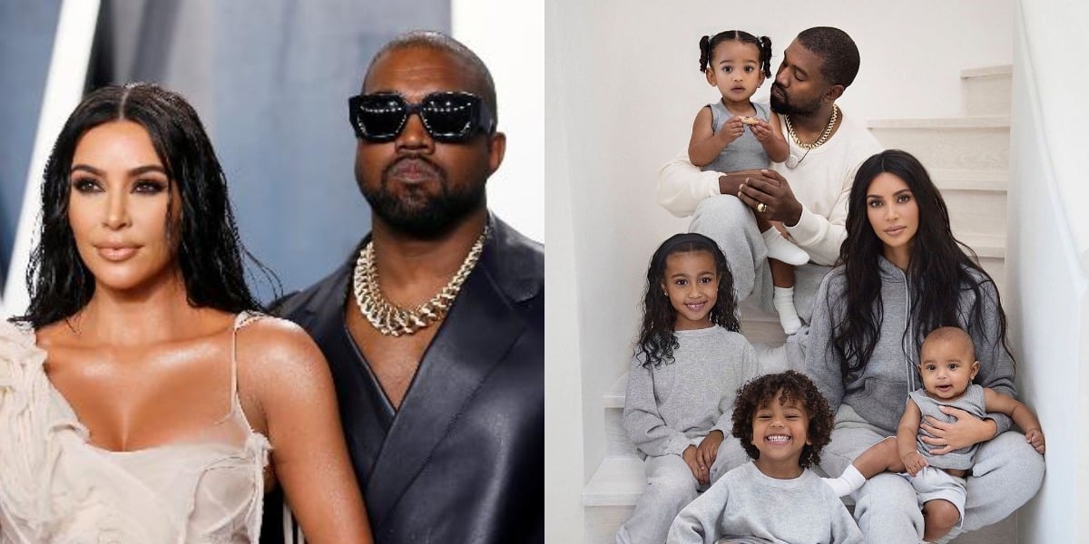Kim Kardashian, Kanye West e filhos (Foto: Reprodução)