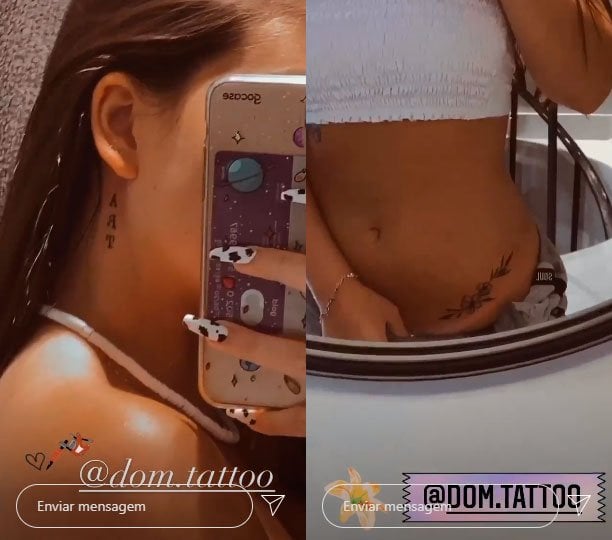 Mel Maia exibe novas tatuagens em rede social (Foto: Reprodução)