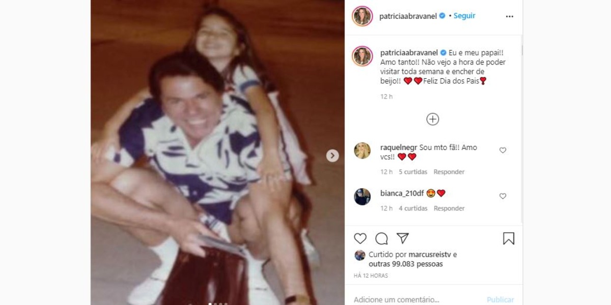Patrícia Abravanel fez homenagem no Dia dos Pais (Foto: Reprodução/Instagram)