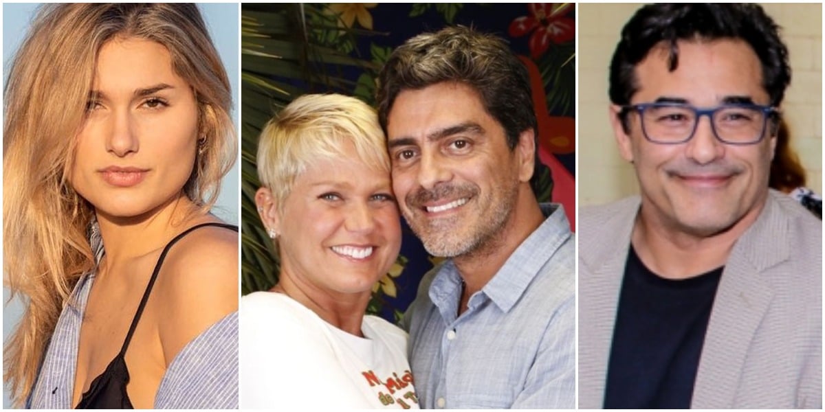 Xuxa Meneghel decidiu homenagear Junno Andrade, seu namorado, no Dia dos Pais, e massacrou Luciano Szafir (Foto: Reprodução/ Montagem/ TV Foco)