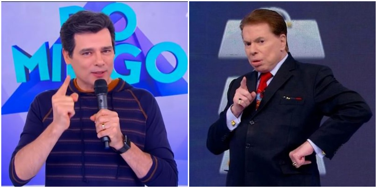 Celso Portiolli e Silvio Santos (Foto: Reprodução)