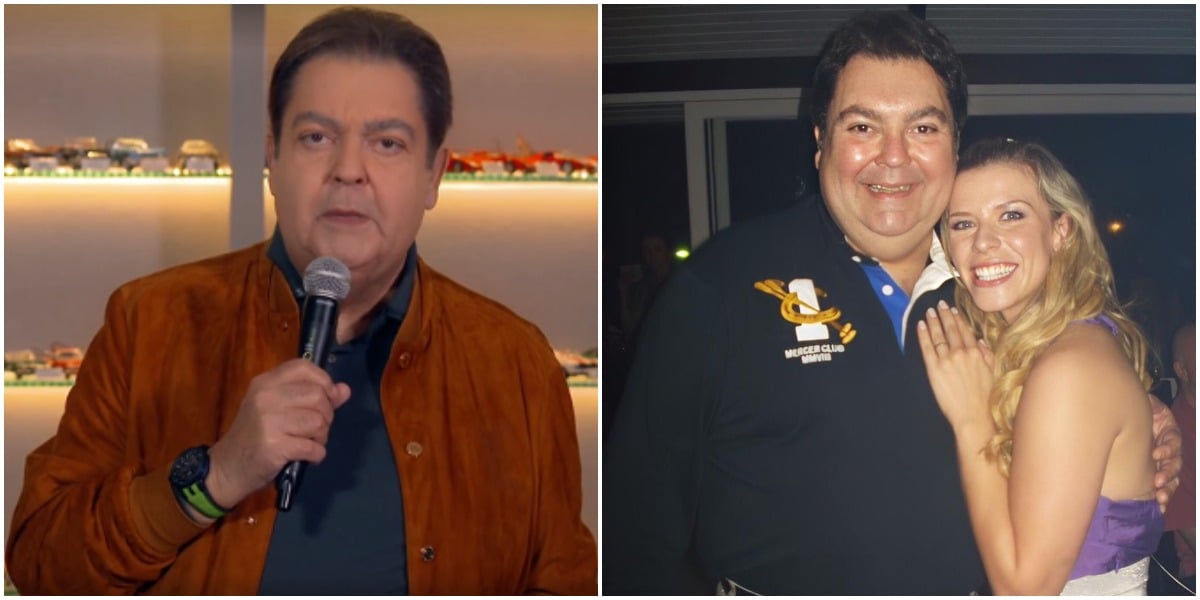 Daiane Amêndola, ex-bailarina do Faustão, com o apresentador — Foto: Arquivo pessoa
