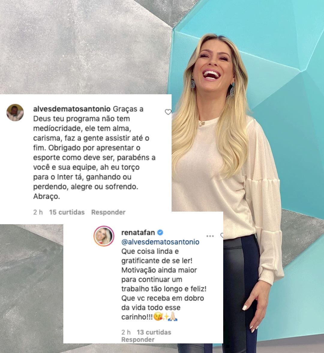 Renata Fan respondeu um seguidor (Foto: montagem)