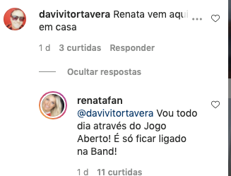 Renata Fan respondeu um seguidor (Foto: reprodução/Instagram)
