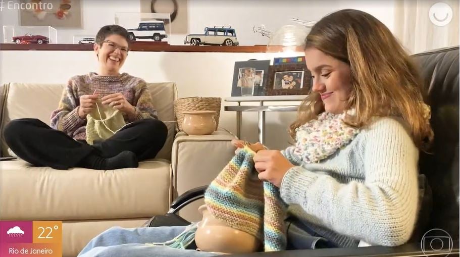 Sandra Annenberg e Elisa Paglia no Encontro Com Fátima Bernardes (Foto: Reprodução/TV Globo)