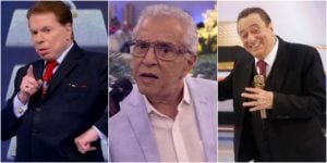 Silvio Santos, Carlos Alberto de Nóbrega e Raul Gil seguem afastados do SBT. (Foto: Montagem/Reprodução)