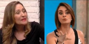 Sonia Abrão deu rasteira em Cátia Fonseca na audiência (Foto: Reprodução/RedeTV!/Band)