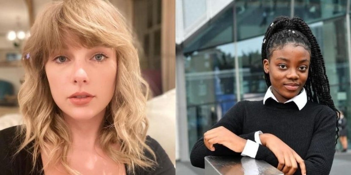 Taylor Swift e Vitoria Mario (Foto: Reprodução)