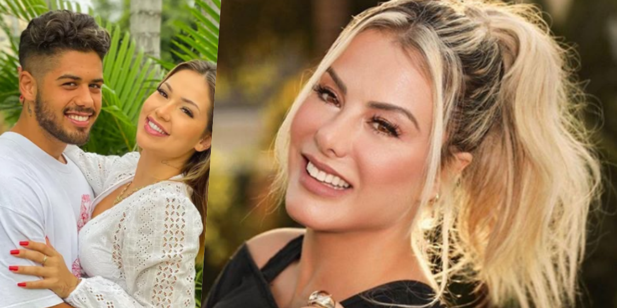 Poliana Rocha, esposa do cantor Leonardo, ficou bastante próxima da namorada de Zé Felipe (Foto: Montagem)