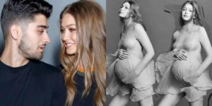 Gigi Hadid, companheira do ex-One Direction Zayn Malik, exibe barrigão de oito meses e encanta: “Um anjo crescendo”