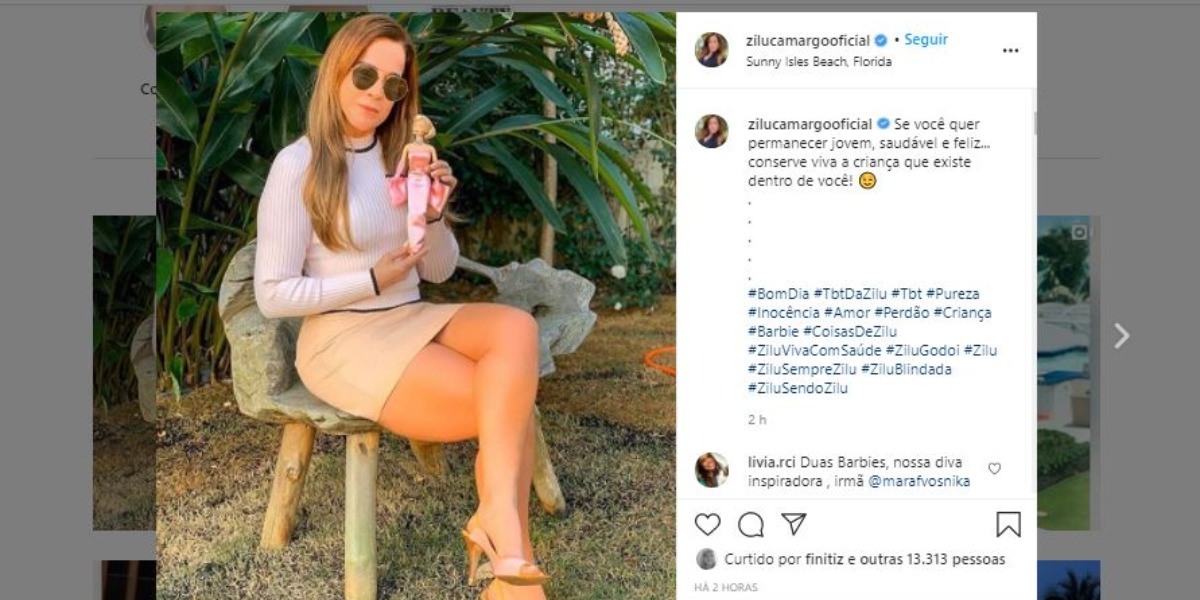 Zilu, ex de Zezé, esbanjou boa forma nas redes sociais (Foto: Reprodução/Instagram)