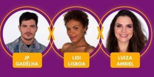 JP Gadêlha, Lidi Lisboa e Luiza Ambiel (Foto: Reprodução)